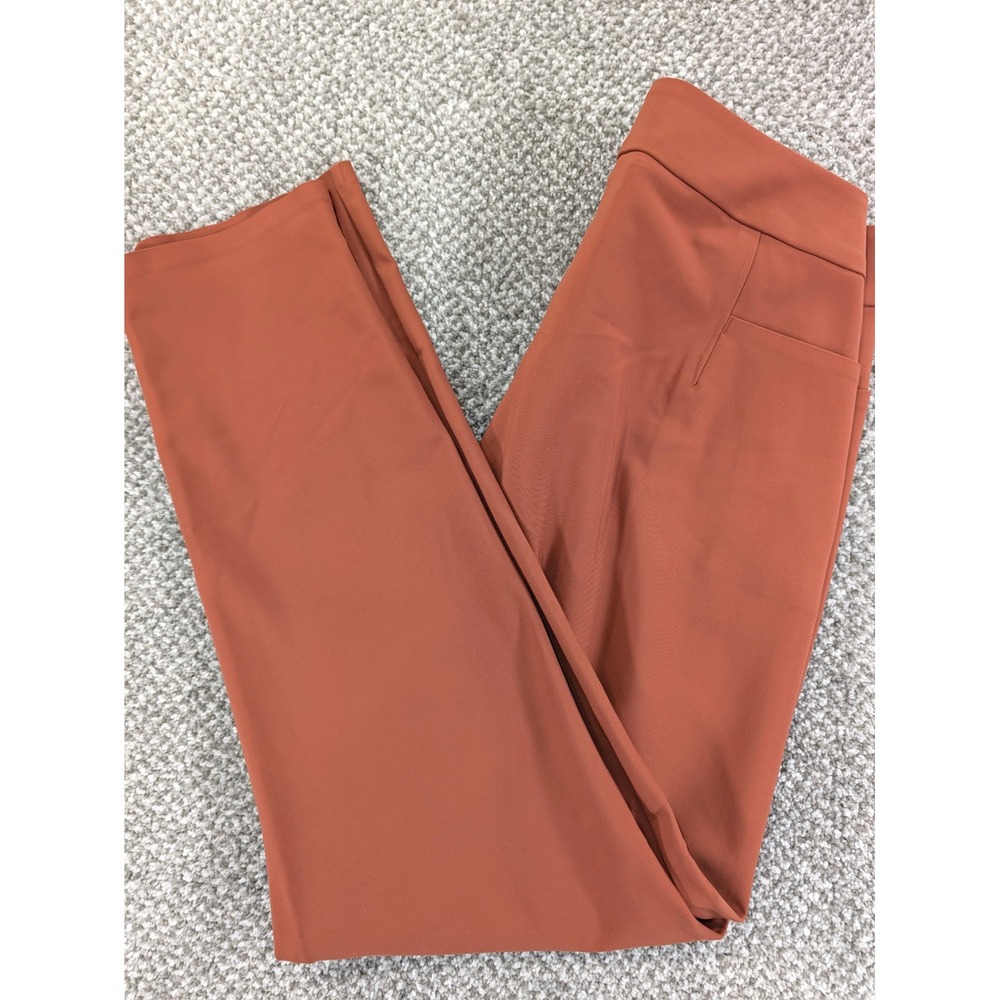 Athleta Stellar Skinny Trouser Rust Orange Pants Size 6 Commuter Travel Office